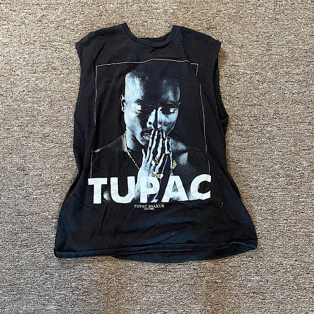 Vintage Black Tupac Muscle Shirt